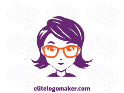 Create a memorable logo for your business in the shape of an intelligent girl with a childish style and creative design.