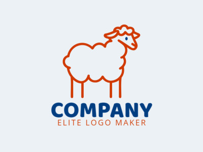 Um logo engenhoso com uma ovelha inteligente, elaborado com precisão monolinear para um apelo moderno.