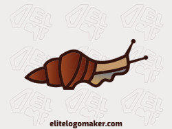 Create an ideal logo for your business in the shape of a snail with gradient style and customizable colors.