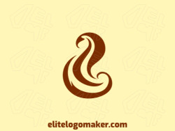 The brown snake in this minimalist design evokes a sense of sleekness and sophistication. With a minimal approach, the logo utilizes the color brown to create a sophisticated and refined look.