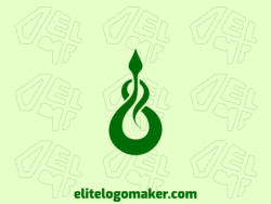 Creative logo in the shape of a snake combined with a number "8" with a refined design and abstract style.