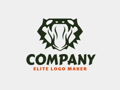 Logotipo ideal para diferentes empresas, en forma de una cabeza de serpiente con un estilo abstracto.