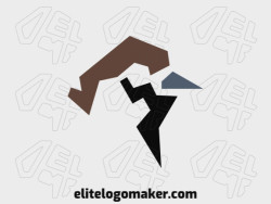 Great logo in the shape of a sparrow with minimalist design, easy to apply in different media.