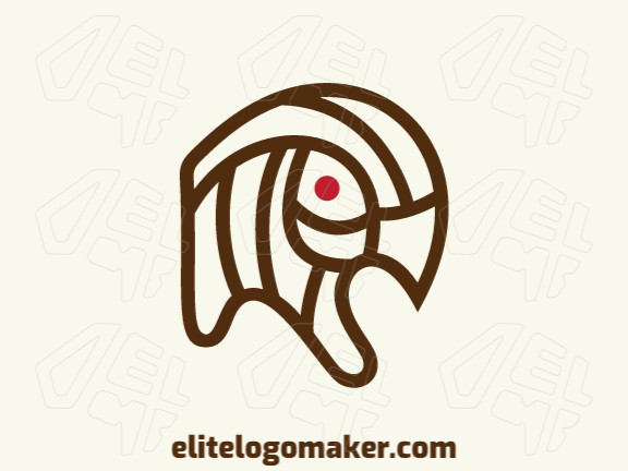Multiple lines logo with a refined design forming a sparrow with the color brown.