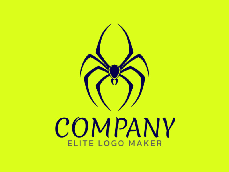 A symmetric spider shape, creating an intriguing logo design.