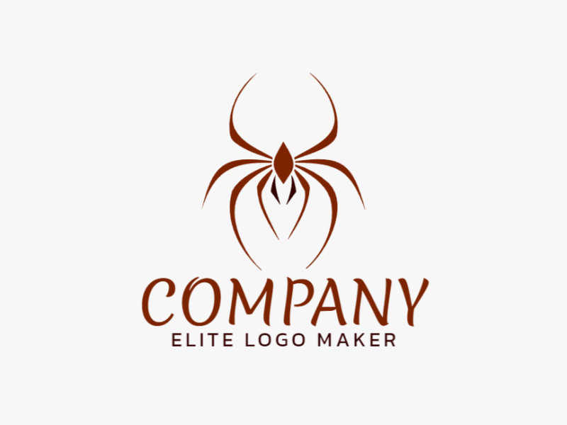 A customizable logo featuring a symmetric spider shape, designed with intriguing patterns and style for a unique appearance.