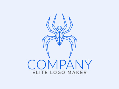 A monoline logo depicting a spider, blending simplicity with striking allure, perfect for any brand.