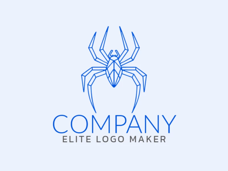 A monoline logo depicting a spider, blending simplicity with striking allure, perfect for any brand.