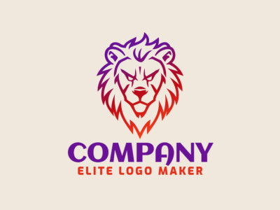 A magnificent lion logo in gradient style, gracefully different and suitable for various purposes.