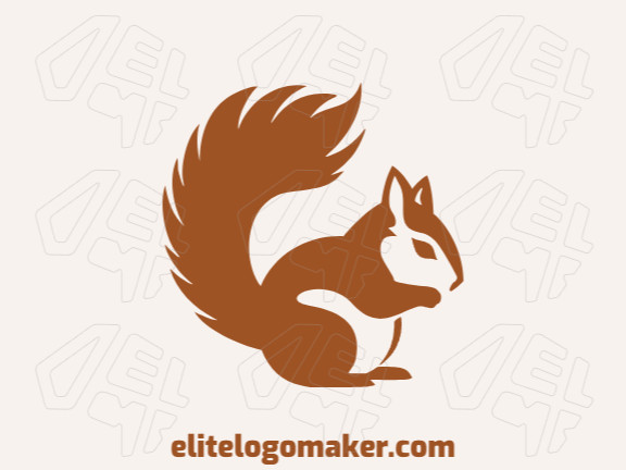 Crie seu logotipo online com a forma de um esquilo com cores customizáveis e estilo abstrato.