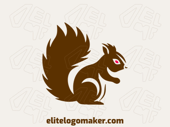 Contemporary emblem featuring a squirrel, exquisitely crafted with a sleek and minimalist aesthetic.
