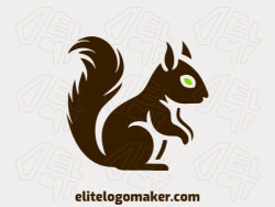 Modern logo in the shape of a squirrel with professional design and animal style.