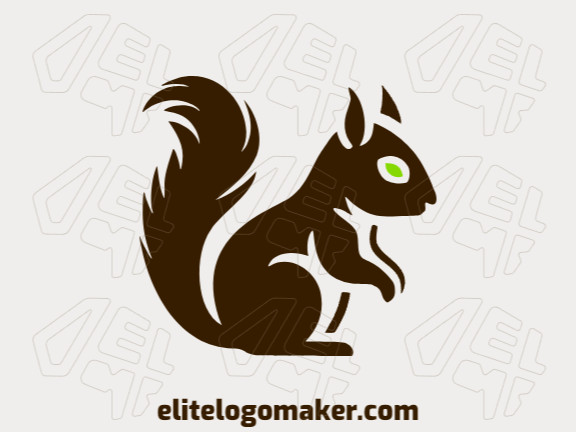 Logotipo moderno com a forma de um esquilo com design profissional e estilo animal.