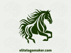 Ideal logo for different businesses in the shape of a stallion horse with a mascot style.