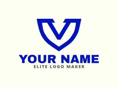 Un diseño inicial con la letra 'V' fuerte, profesional y editable.