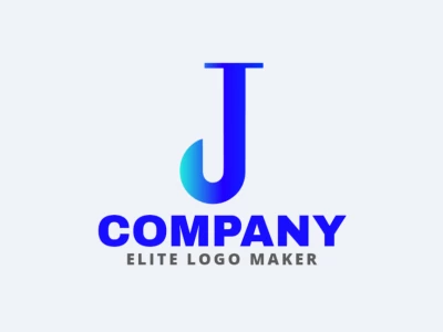 An original minimalist logo featuring a super simple letter 'J', designed with clean lines and ample negative space for a modern appeal.