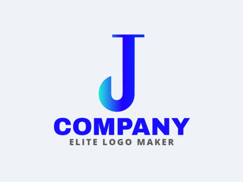 Un logotipo minimalista original con la letra 'J' super simple, diseñado con líneas limpias y amplio espacio negativo para un atractivo moderno.