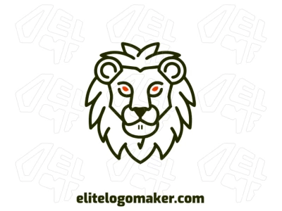 A symmetrical illustration of a lion with multiple lines, creating a professional and unique logo design for your brand or business.