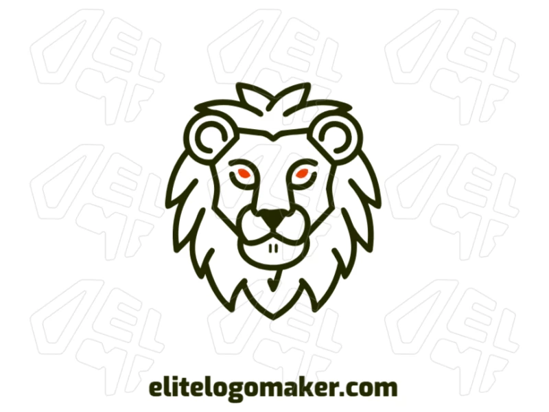A symmetrical illustration of a lion with multiple lines, creating a professional and unique logo design for your brand or business.