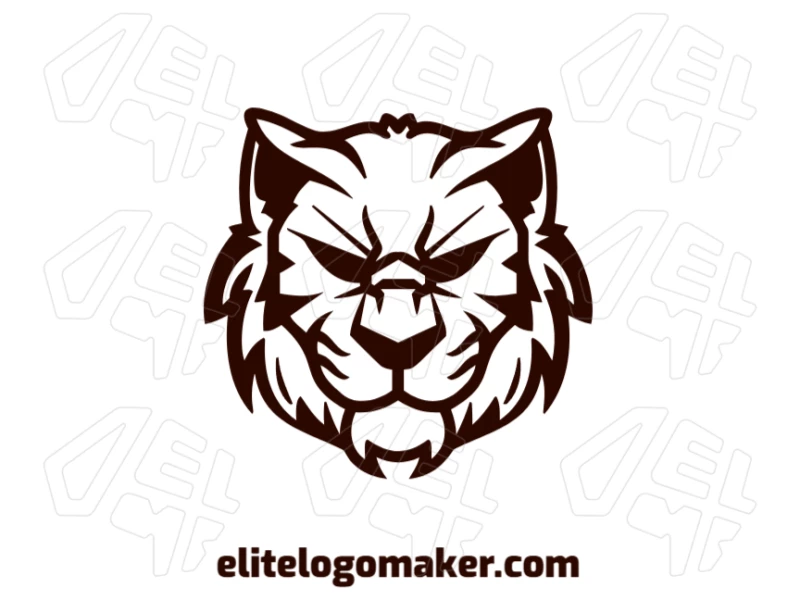 Create a good symmetrical lion head mascot design, perfect for a unique and eye-catching logo.