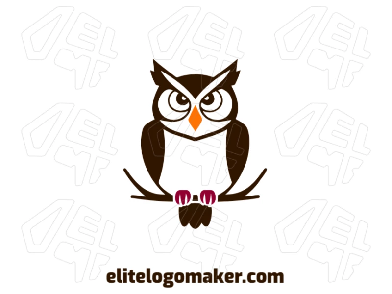 A simple and symmetrical owl image with a modern touch, designed to generate a striking and memorable logo.