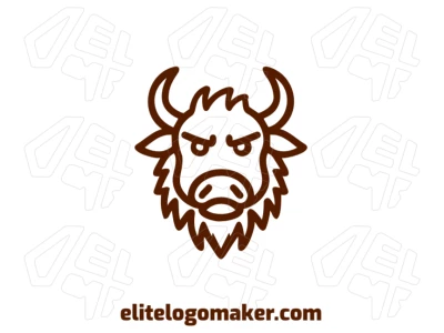 A cabeça de Touro com um design simples e linhas finas, em estilo abstrato, gera perfeitamente um conceito de logo elegante e moderno.