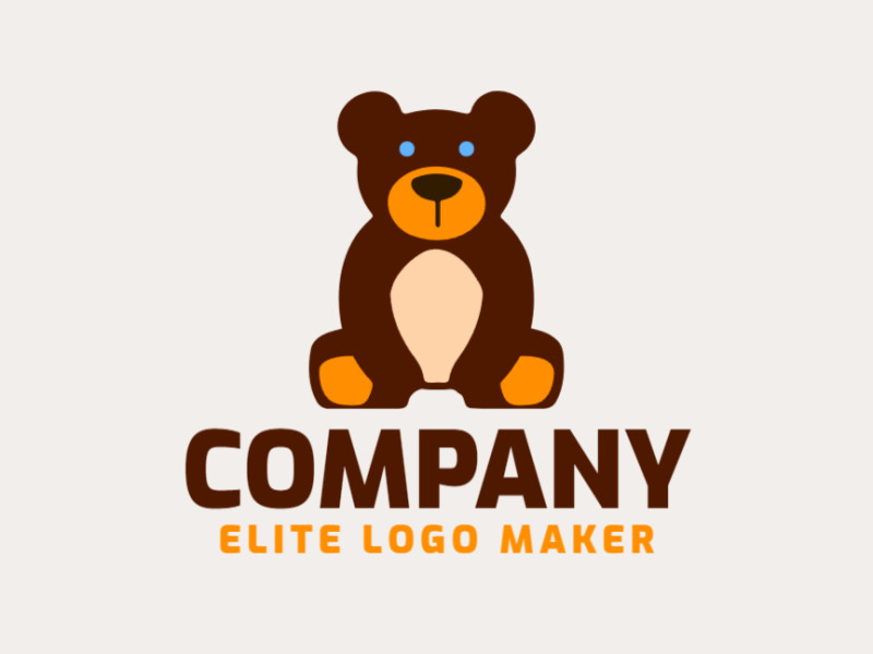 Un logotipo juguetón con la forma de un osito de peluche, perfecto para marcas dirigidas a niños.