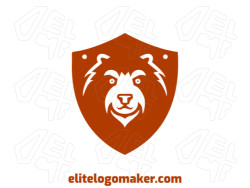 Modern logo in the shape of a teddy bear with professional design and simple style.
