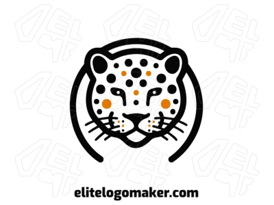 A concept logo design featuring a tiger's head combined with a circle, presented in a symmetrical style for a balanced and striking visual.
