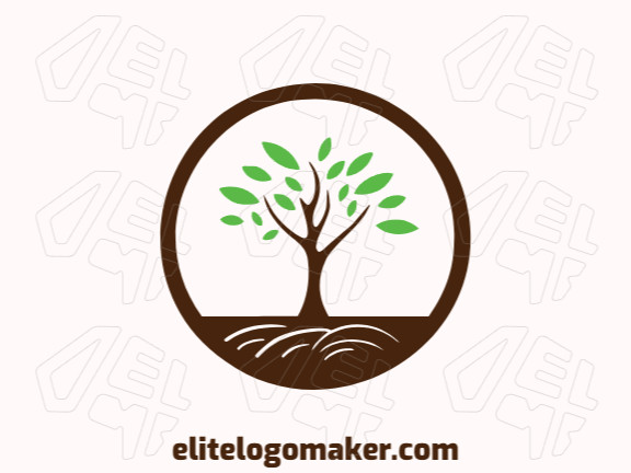 Professional logo in the shape of a tree with creative design and abstract style.