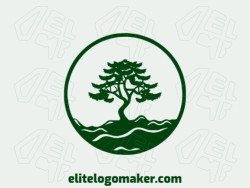 Creative logo in the shape of a tree with a refined design and creative style.