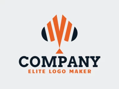 Logotipo personalizable en forma de un trofeo combinado con un traje de picas, con diseño creativo y estilo simple.