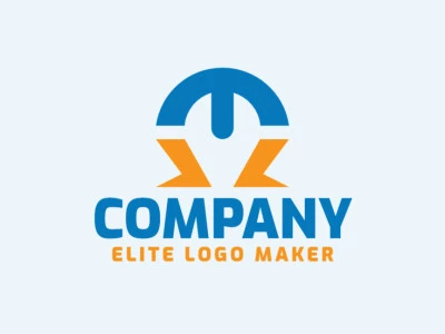 Cree un logotipo memorable para su negocio en forma de un botón de encendido con un estilo minimalista y un diseño creativo.