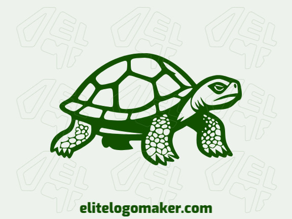 Logotipo ideal para diferentes negócios com a forma de uma tartaruga com estilo simples.