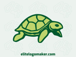 Logotipo de destaque com a forma de uma tartaruga com design diferenciado e estilo ilustrativo.