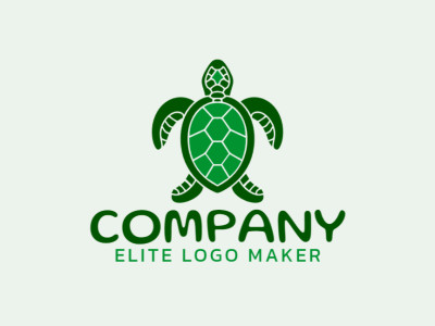 A symmetric logo featuring a turtle, ideal for a variety of brands and businesses.