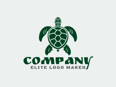 A symmetrical logo featuring a turtle, ideal for eco-friendly brands.