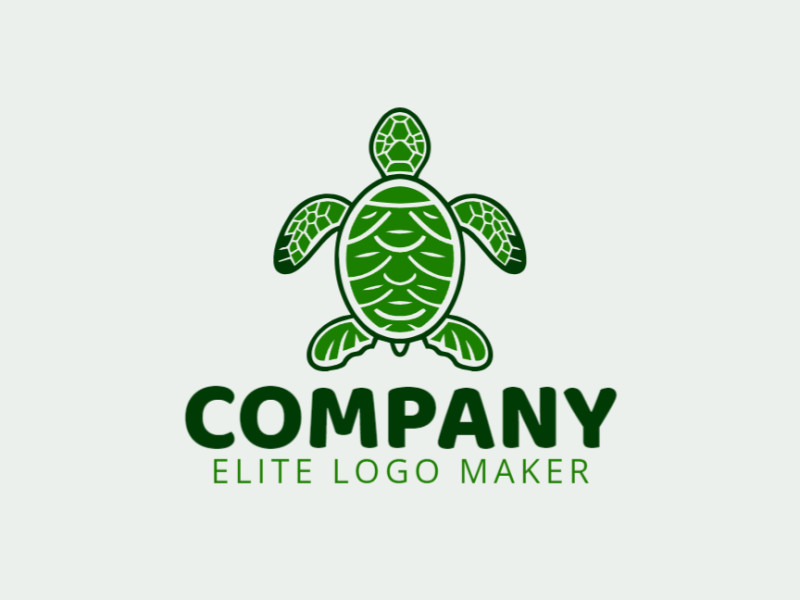 Turtle: Distinct Logo And 100% Editable