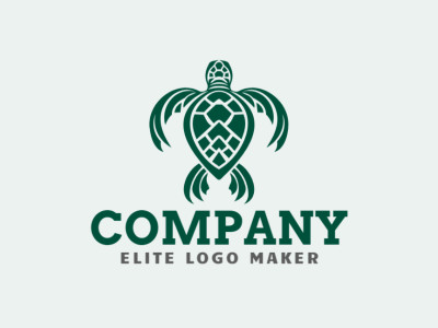 A charming pictorial logo depicting a turtle, symbolizing longevity and resilience with its graceful green hues.