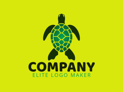 A sophisticated turtle logo with a gradient style, featuring shades of green, perfect for a business seeking a unique and memorable brand identity.