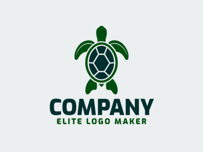 Un diseño de logotipo simétrico que presenta una encantadora tortuga, simbolizando estabilidad y resiliencia, ideal para una marca que valora el equilibrio y la resistencia.