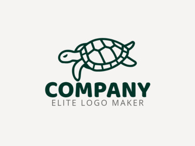 A monoline logo featuring a turtle, symbolizing quality and reliability, perfect for a business seeking an interesting and enduring identity.