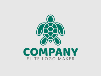 A sophisticated and creative logo design featuring a symmetrically styled turtle, perfect for a touch of elegance.