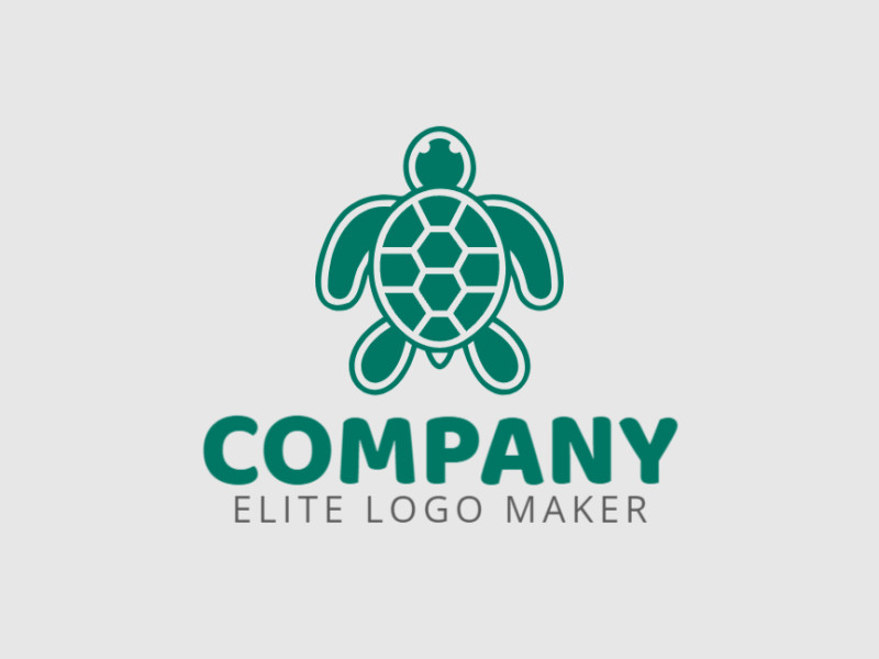 A sophisticated and creative logo design featuring a symmetrically styled turtle, perfect for a touch of elegance.