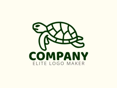 Un elegante logotipo monolínea que representa una tortuga y que resume la esencia de la identidad de la empresa.