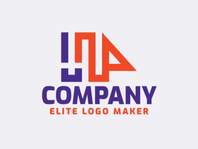 Logotipo con diseño creativo, formando una letra "U" combinado con una letra "P", con estilo minimalista y colores personalizables.