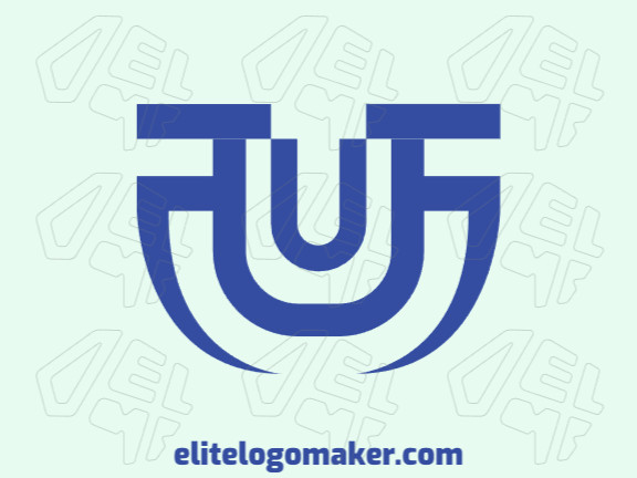 Logotipo ideal para diferentes negócios com a forma de uma letra "U" com estilo simples.