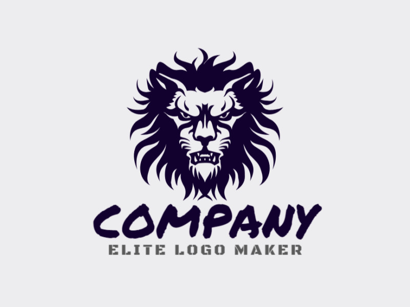 Ugly Lion Simple Logo Creator