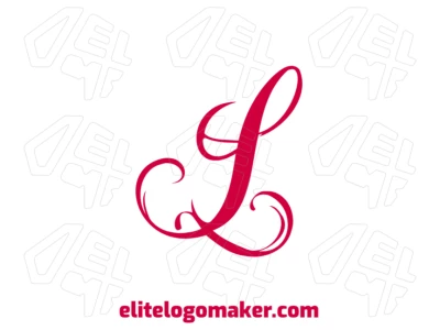 Uma ousada letra "L" maiúscula com design fluido, criando uma identidade visual dinâmica e moderna, perfeita para uma presença de marca distinta.
