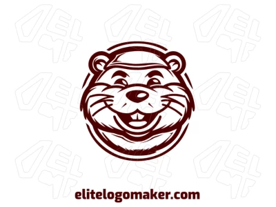 Uma arte vetorial barata de uma cabeça de castor com design ilustrativo, perfeita para criar um logotipo único e profissional.